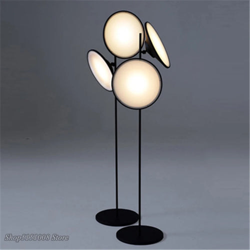 lampadaire led moderne design nordique double lumière décorative - vue 5 sur 7
