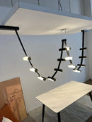 lustre en cuir nordique design pour éclairage suspendu décoratif