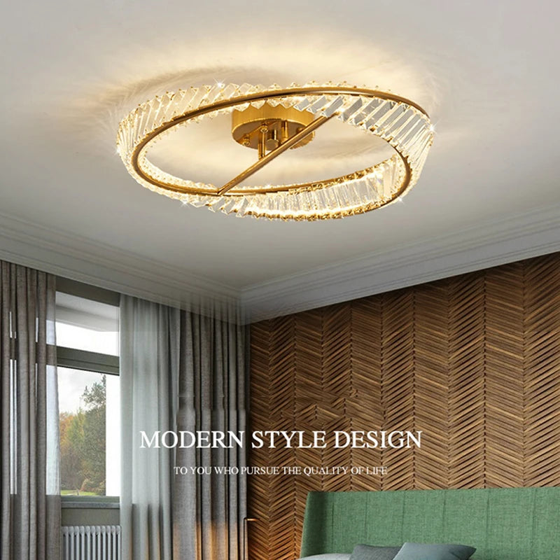 Plafonnier de luxe nordique salon créatif salle à manger lustre de plafond en cristal chambre décoration de la maison suspension LED lumières