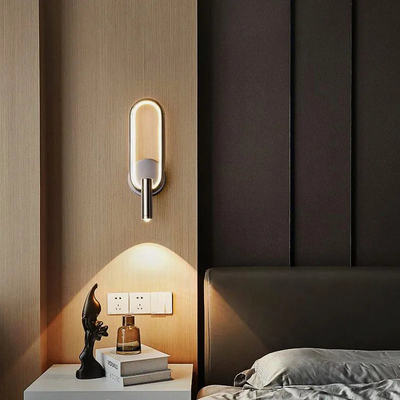 Applique murale LED lampe liseuse pour chambre hôtel tête de lit nuit livre lampe Rotation chevet avec intérieur LED Booklight 90-260V