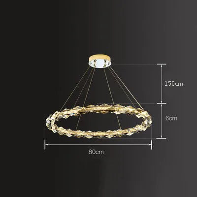 lustre moderne en cristal pour ambiance élégante et minimaliste - vue 18 sur 19