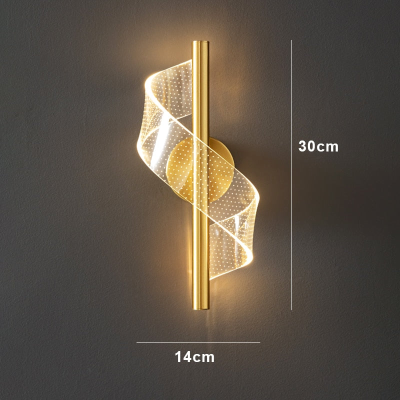 wall lamp minimalist LED wall light with Steal wave light