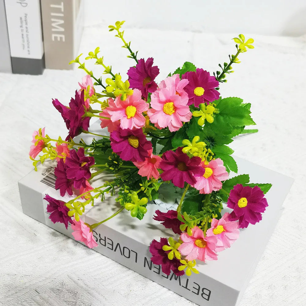 lot de fleurs artificielles résistantes aux uv pour décoration extérieure - vue 10 sur 16