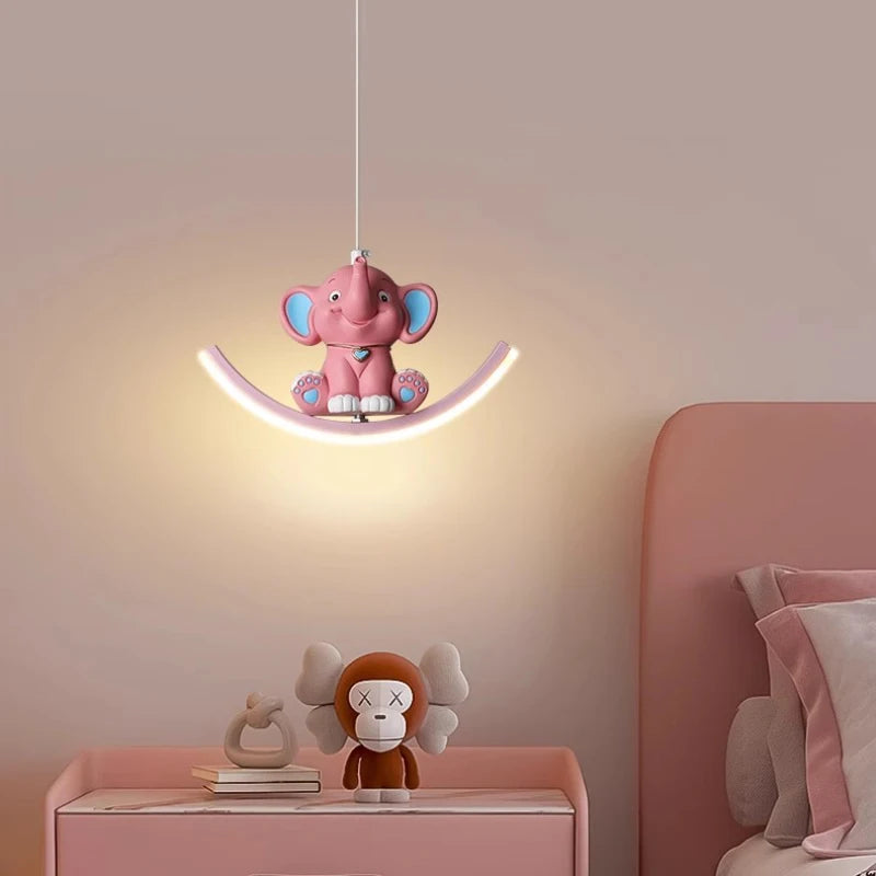 lustre mignon animaux lampes de chevet pour enfants décoration moderne - vue 2 sur 10