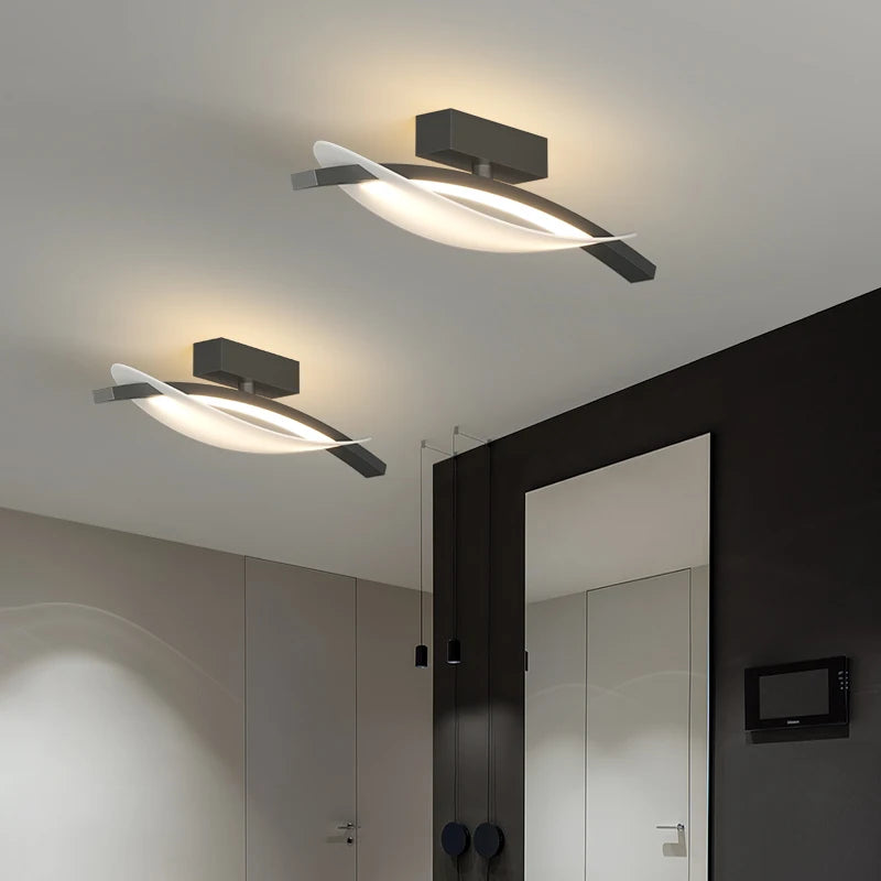 plafonnier simple moderne nordique bande lumière led luxe