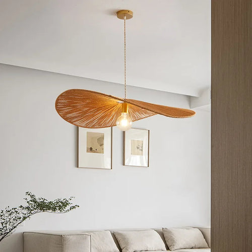 suspension japonaise en corde de chanvre style rétro décoratif - vue 4 sur 7
