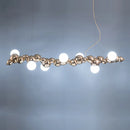 suspension design art déco en or chromé pour éclairage moderne