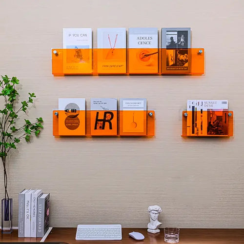 porte-brochures mural en acrylique pour magazines et littérature - vue 6 sur 40