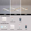 lustre led moderne suspendu avec éclairage et télécommande