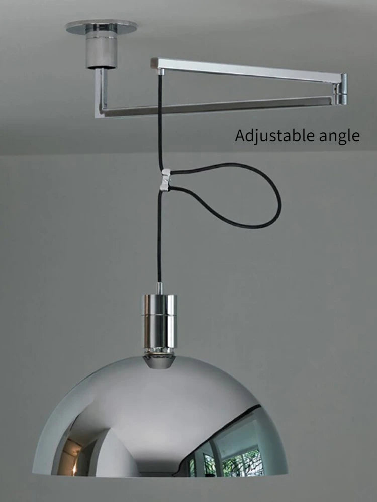 lustre à tête unique angle réglable design minimaliste moderne - vue 6 sur 8