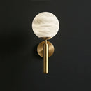 applique murale led créative boule laiton marbre style européen antique