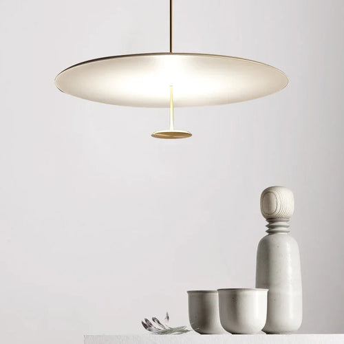 suspension luminaire minimaliste anneau lumières design - vue 4 sur 8