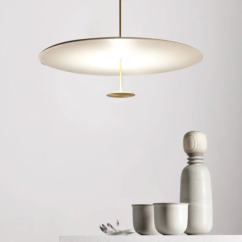 suspension luminaire minimaliste anneau lumières design - vue 4 sur 8