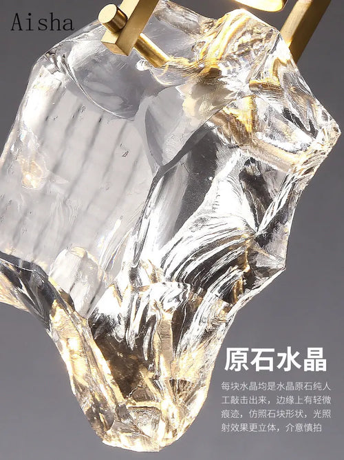 suspension en cristal led élégante pour décoration intérieure moderne - vue 6 sur 11