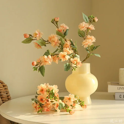 bouquet de camélias en soie pour décoration florale artificielle - vue 2 sur 10