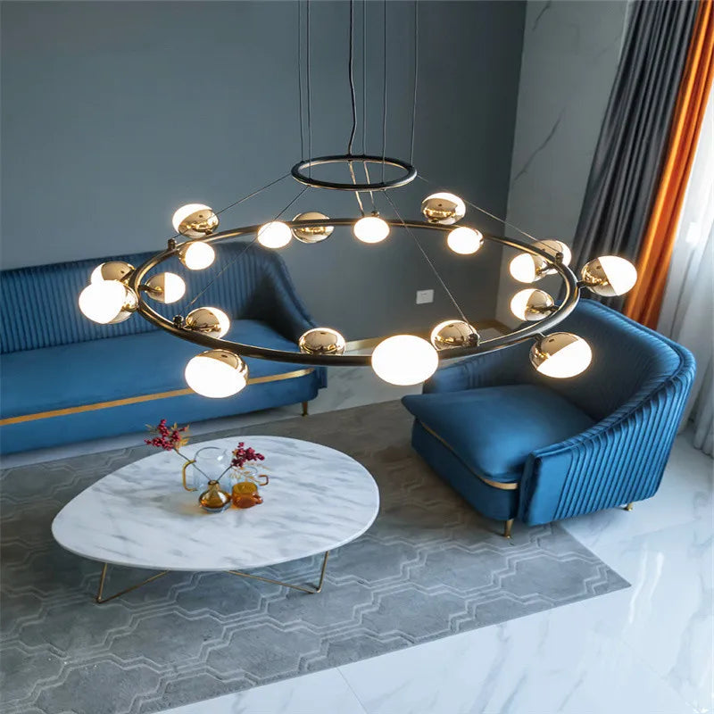 suspension led design moderne cordon réglable 	 créative - vue 5 sur 10