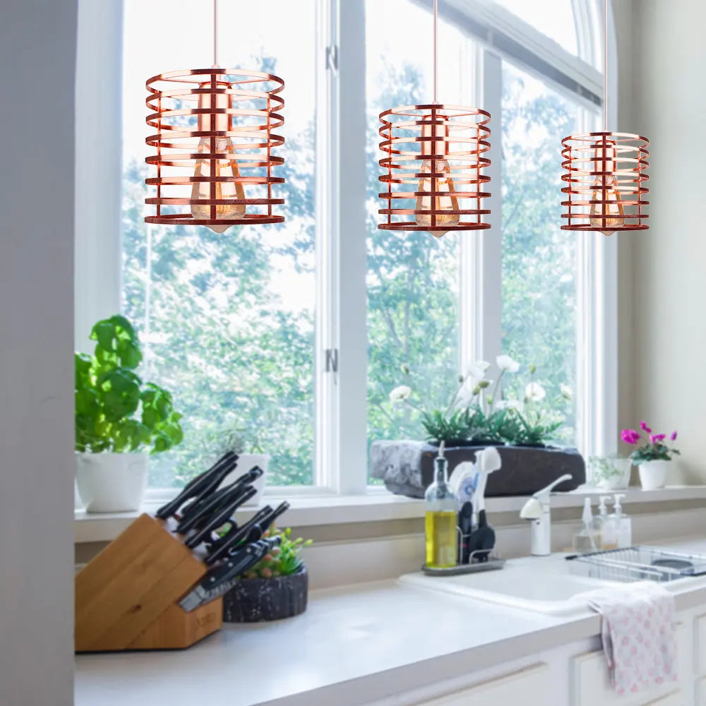 plafonnier moderne à leds style industriel vintage rétro loft - vue 6 sur 10