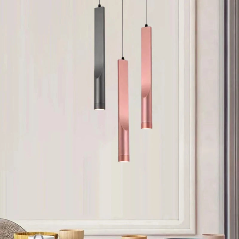 lustre moderne minimaliste en aluminium - vue 4 sur 8