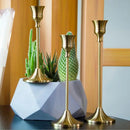 kit de bougeoirs en laiton doré pour décorations festives