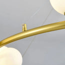 lustre moderne en verre avec anneau mat et fil réglable