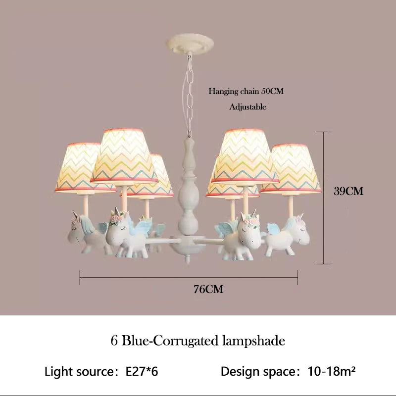 lustre enfant LED rotatif style nordique romantique et chaleureux - vue 19 sur 24