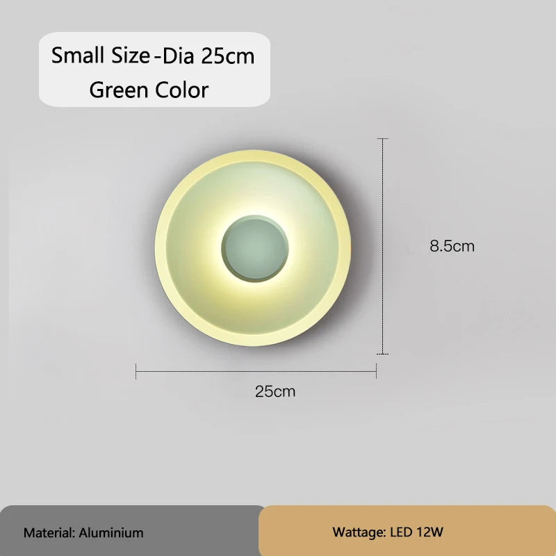 Modern Round Wall Lamps for Bedroom Bedside Living Room Wall Light Decorative Illuminaire 25cm 40cm 60cm Bar Stair Night Lamps - vue 12 sur 13