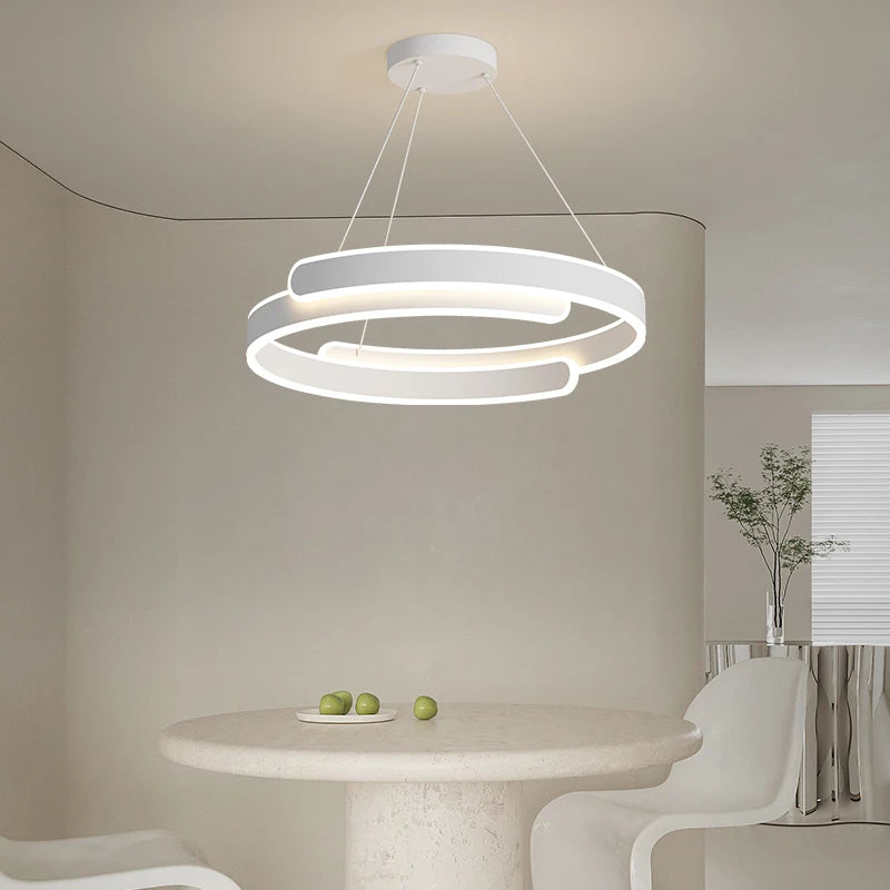 suspension led anneau design pour décoration intérieure élégante - vue 4 sur 8