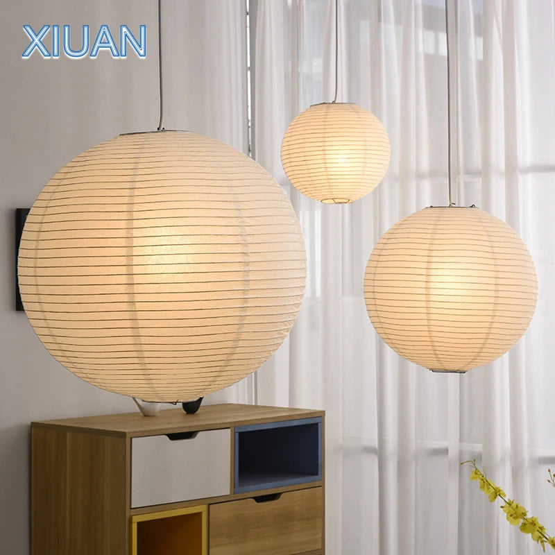 suspension led style japonais sphères pour décor café - vue 5 sur 11