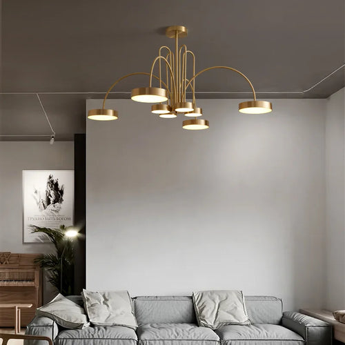 lustre en cuivre moderne style nordique pour ambiance chic - vue 7 sur 9