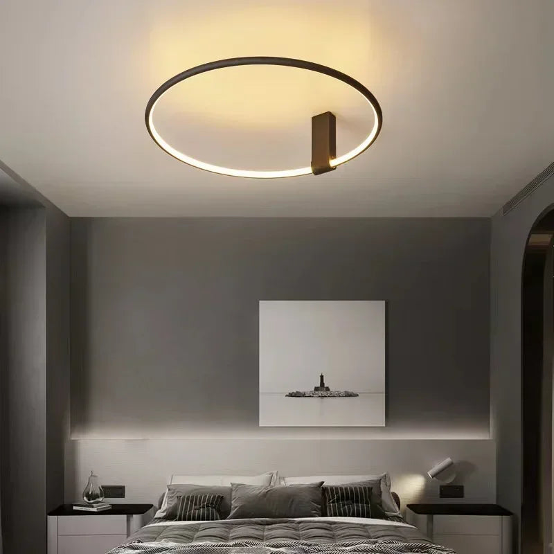 Plafond moderne à LEDs lumière pour chambre salon salle à manger étude rotatif Lustre décoration de la maison luminaire Lustre