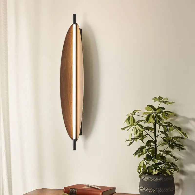 lustre japonais en bois de noyer style rétro pour décoration intérieure - vue 4 sur 10