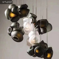 plafonnier moderne à bulles de verre design élégant lumineux