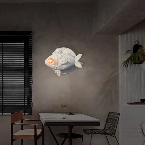 applique murale poisson lumineux pour décoration intérieure - vue 3 sur 7