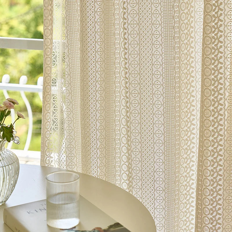 Voilage dentelle style classique léger pour salon chambre