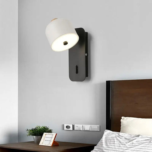 applique murale nordique rotative avec interrupteur moderne éclairage intérieur - vue 2 sur 15