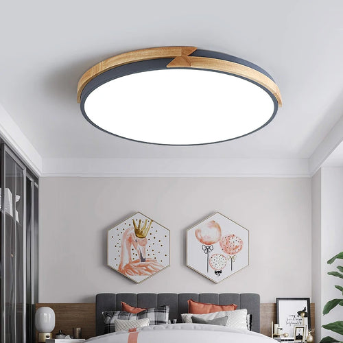 plafonnier led ultra-mince design nordique décoratif encastré - vue 2 sur 12