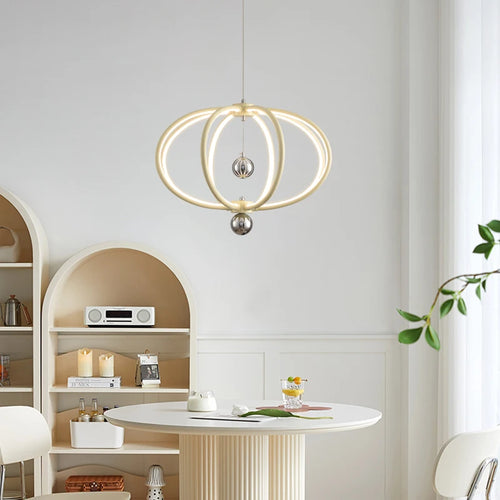 lustre led suspendu pour décoration intérieure et éclairage moderne - vue 2 sur 9