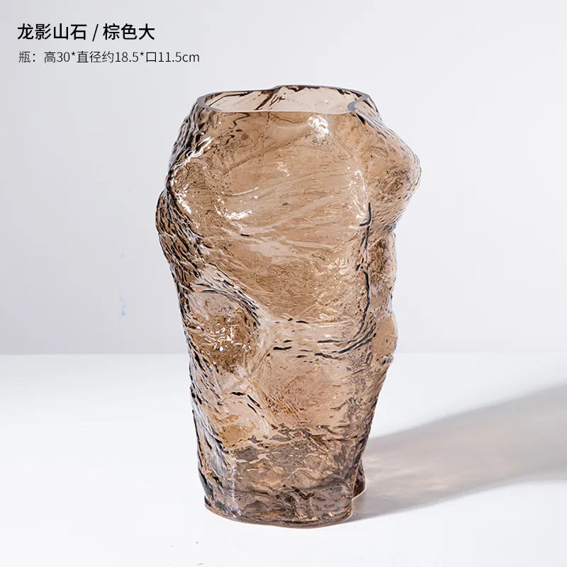vase en verre moderne pour décoration d'intérieur et fleurs sèches - vue 12 sur 13
