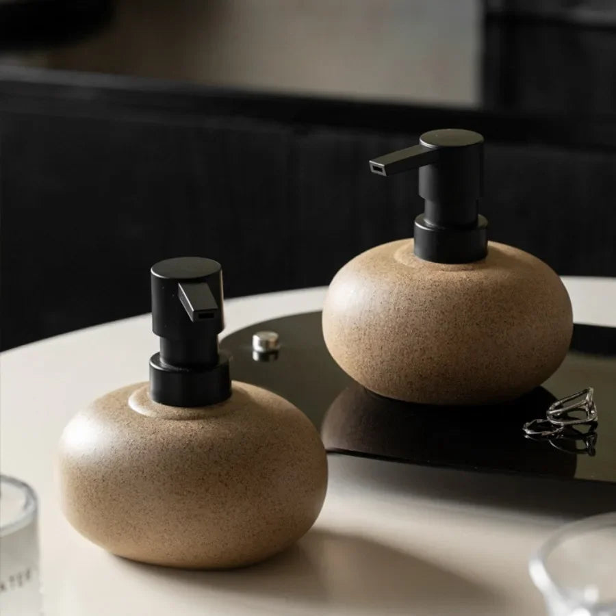 distributeur de savon en céramique nordique pour salle de bain