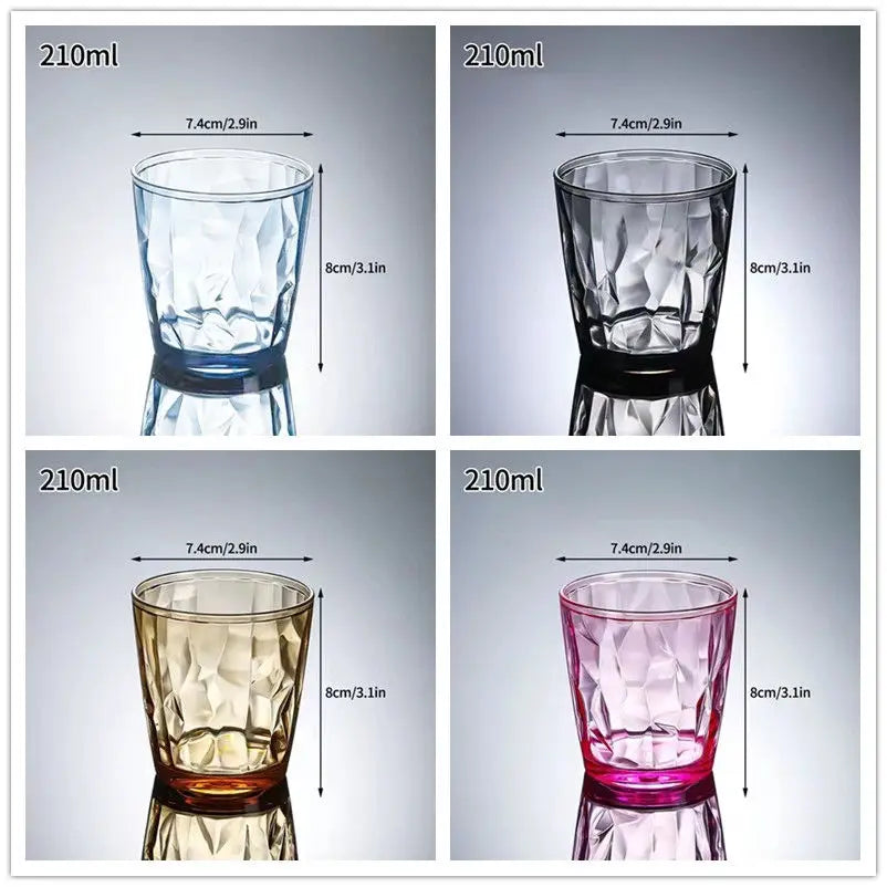 Verres à vin incassables acrylique réutilisables buffet fêtes - vue 8 sur 22