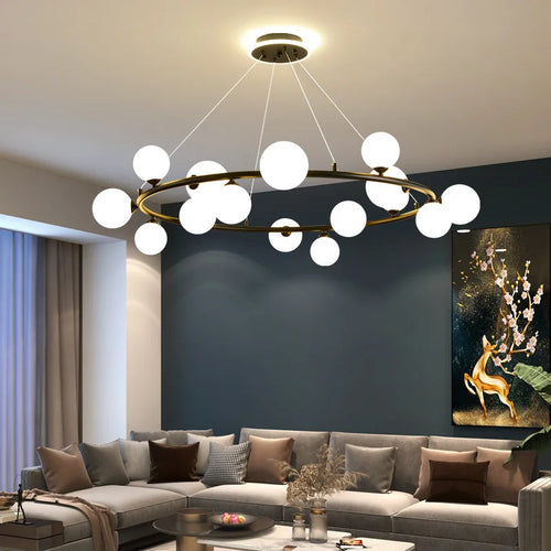 suspension nordique en verre pour décoration intérieure élégante - vue 4 sur 14