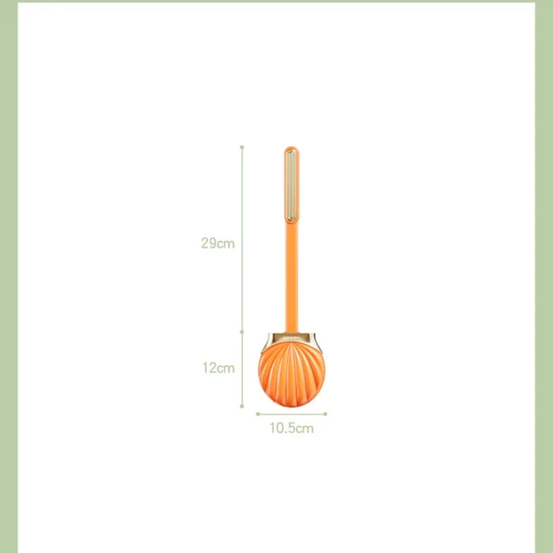 brosse de toilette en silicone avec support pratique et long manche