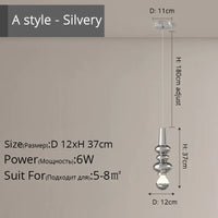 suspension led simple et créative pour bar nordique