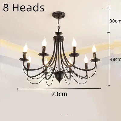 lustre en fer forgé noir et blanc design intérieur moderne - vue 20 sur 23