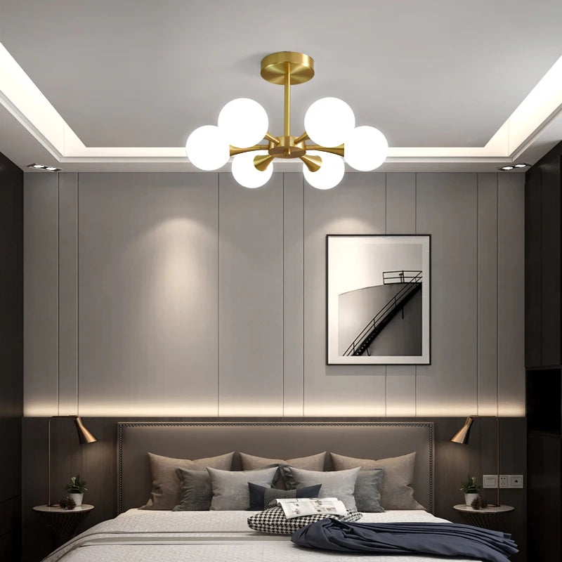 lustre moderne en verre pour un éclairage décoratif intérieur - vue 4 sur 24