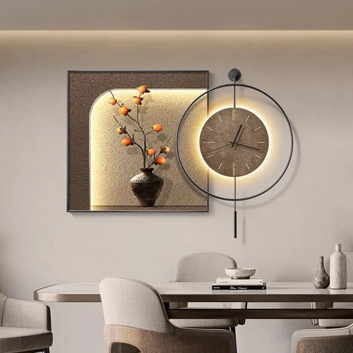 horloge murale grande taille design classique en métal moderne - vue 3 sur 11