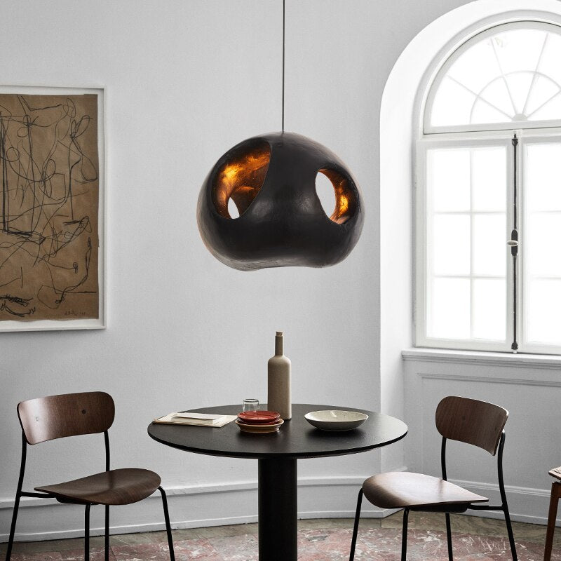 pendant light round design black Aldo