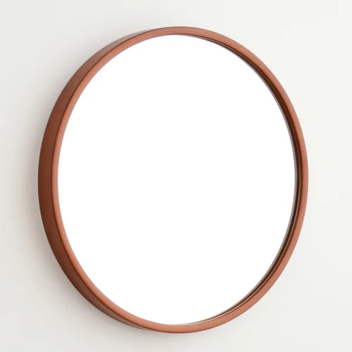 miroirs décoratifs ronds en bois nordique pour intérieur