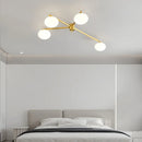 galet crème suspension luminaire led en verre français cuivre