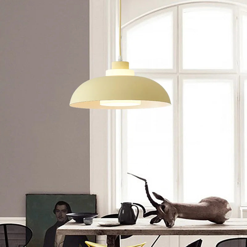 Simple 	 moderne nordique LED créatif Macaron UFO barre lumineuse chambre chevet bureau salle de classe salle à manger suspension